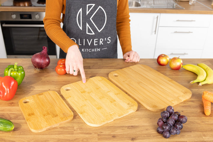  3 x Set of Wooden Bamboo Chopping Boards by Oliver's Kitchen sold by Oliver's Kitchen 