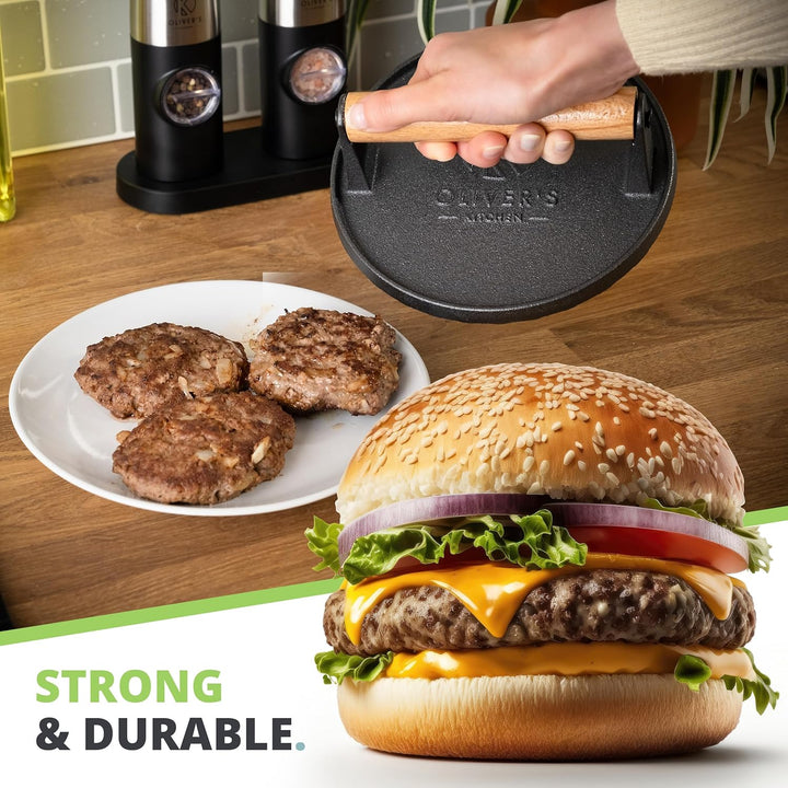 Cast Iron Burger Press Smasher